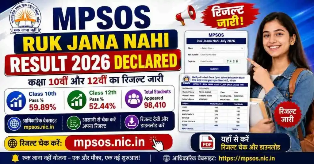 MPSOS Ruk Jana Nahi Result 2026
