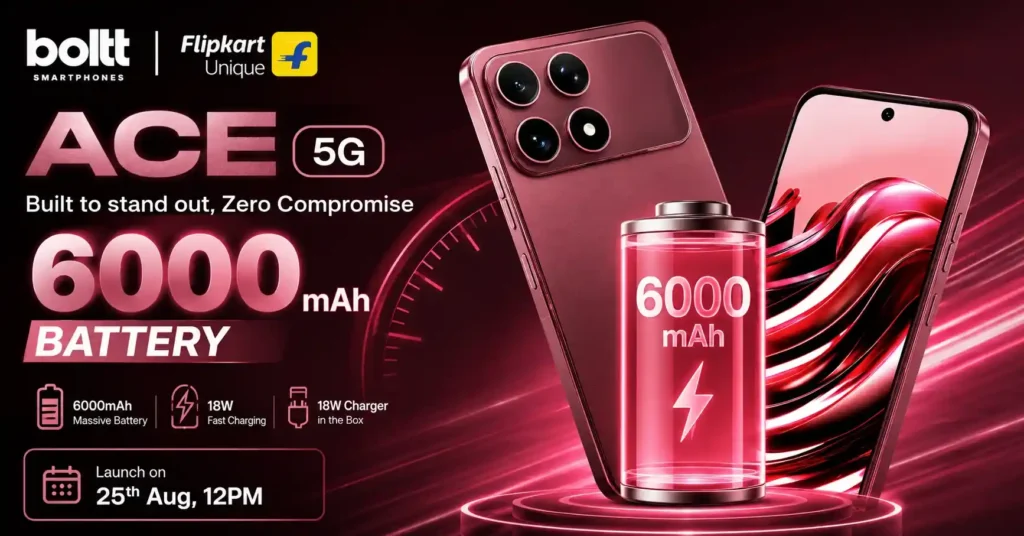 boltt Ace 5G Battery