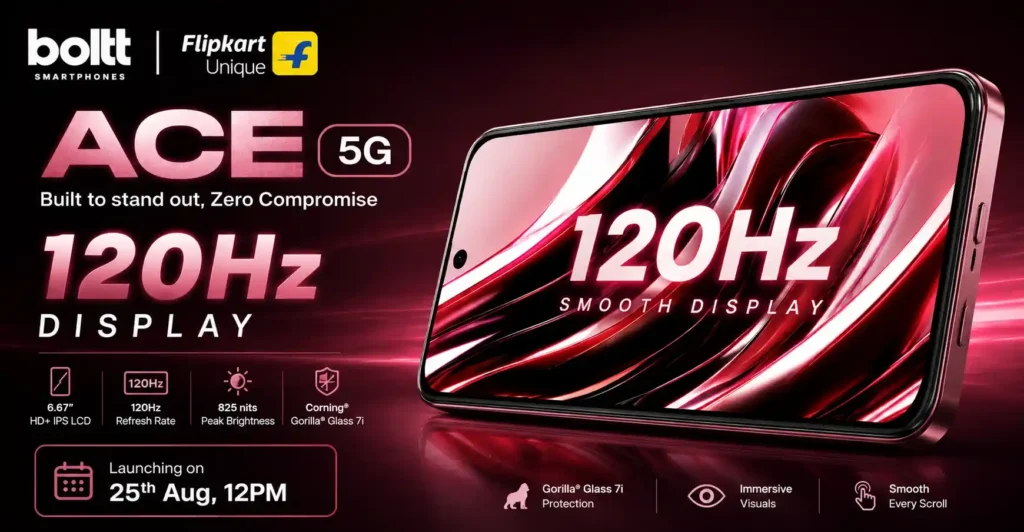 boltt Ace 5G Display
